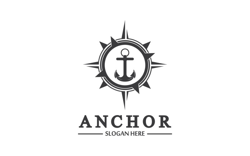 Anchor icon logo template vector v27 Logo Template