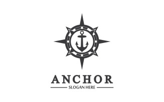 Anchor icon logo template vector v28