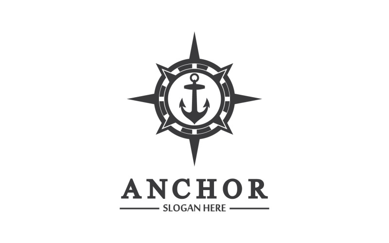 Anchor icon logo template vector v28 Logo Template