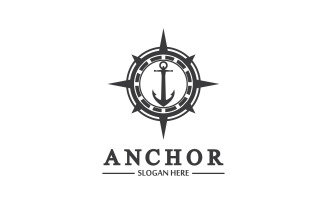Anchor icon logo template vector v29
