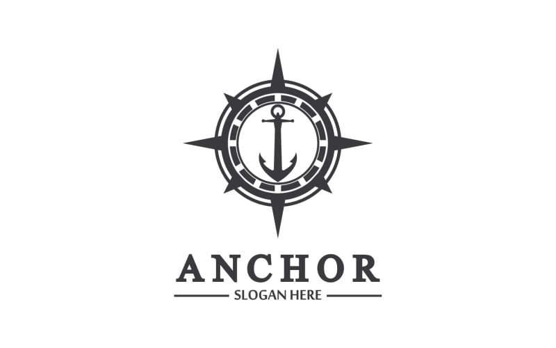 Anchor icon logo template vector v29 Logo Template
