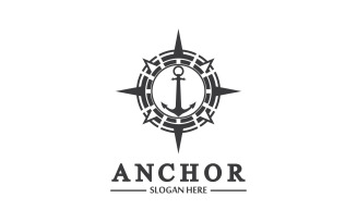 Anchor icon logo template vector v30