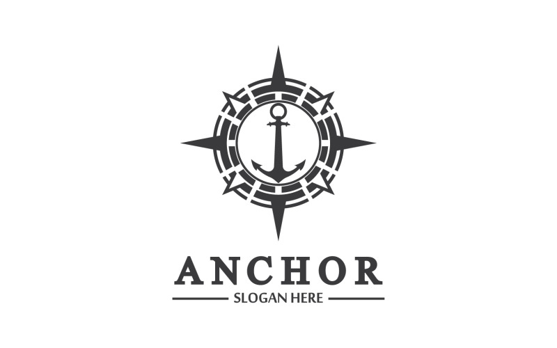 Anchor icon logo template vector v30 Logo Template