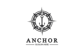 Anchor icon logo template vector v31