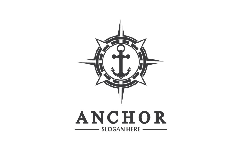 Anchor icon logo template vector v32 Logo Template