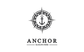 Anchor icon logo template vector v33