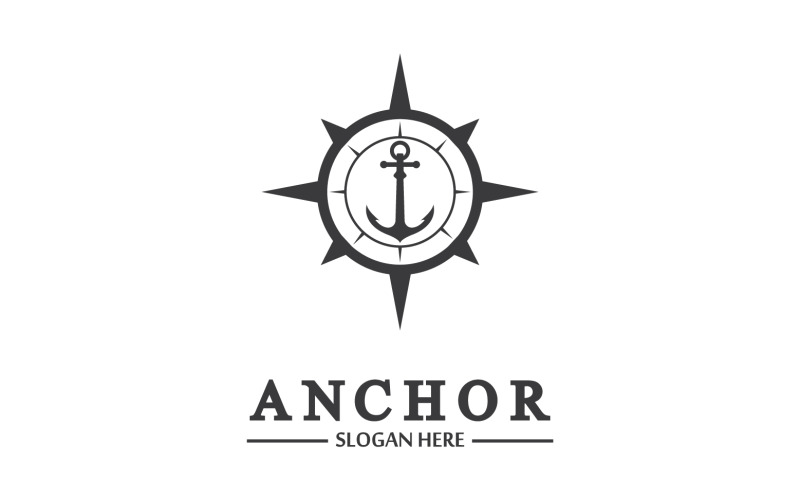Anchor icon logo template vector v35 Logo Template