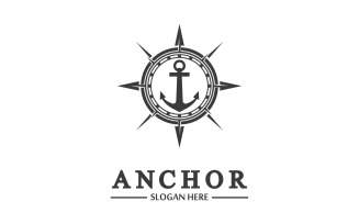 Anchor icon logo template vector v36