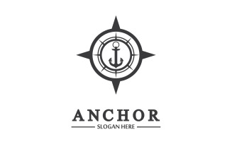Anchor icon logo template vector v37
