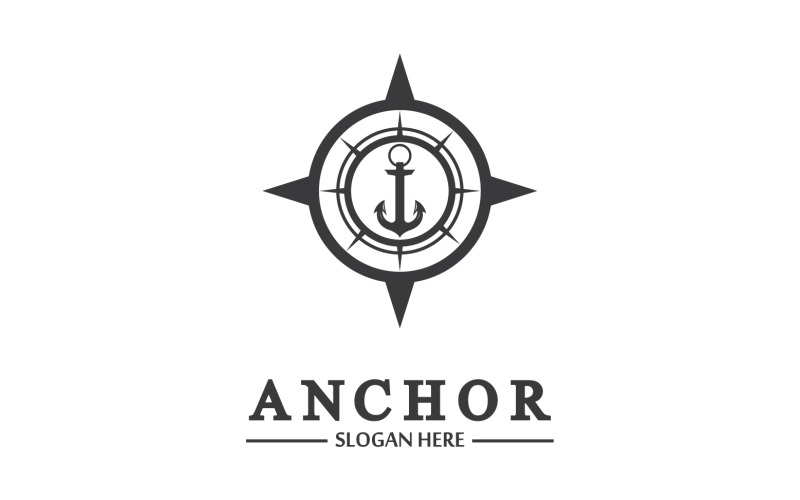 Anchor icon logo template vector v37 Logo Template