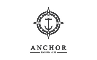 Anchor icon logo template vector v38