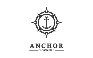 Anchor icon logo template vector v39