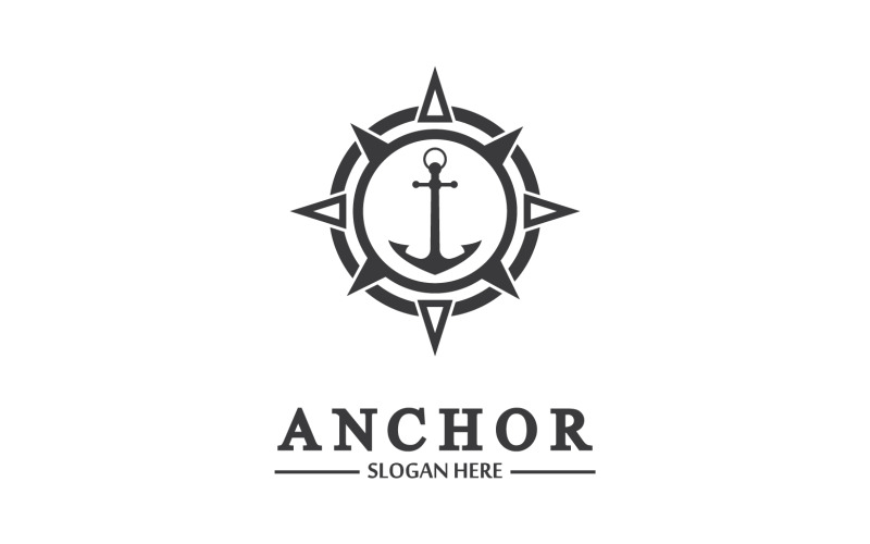 Anchor icon logo template vector v39 Logo Template