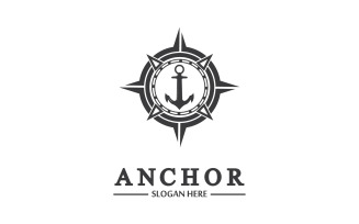 Anchor icon logo template vector v40