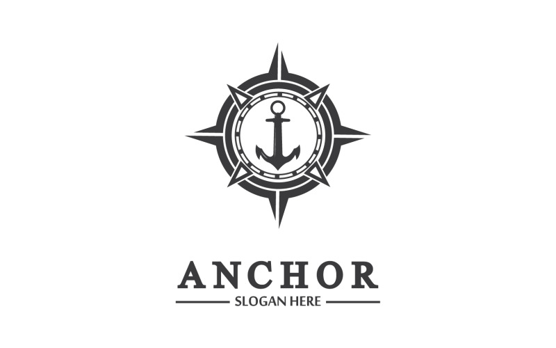 Anchor icon logo template vector v40 Logo Template