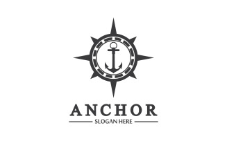 Anchor icon logo template vector v41
