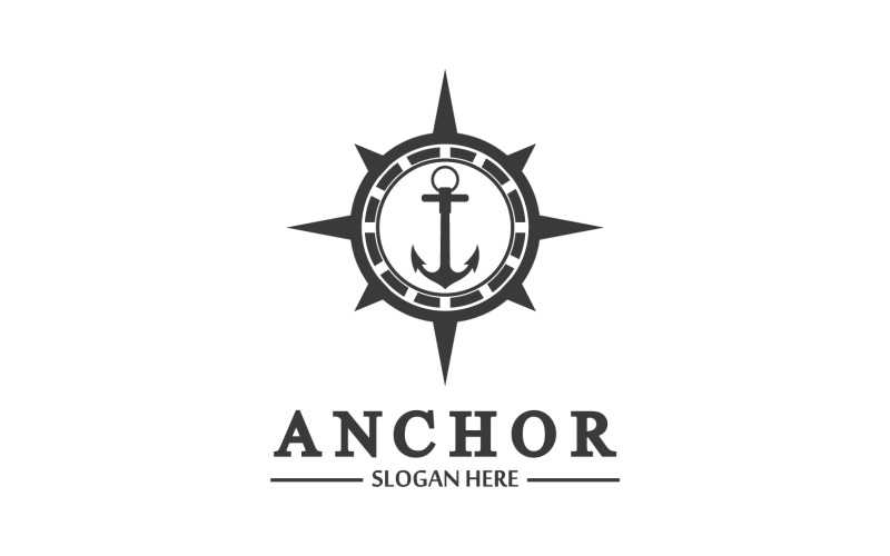 Anchor icon logo template vector v41 Logo Template