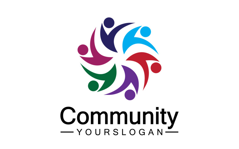 Team friends group people logo icon v28 Logo Template