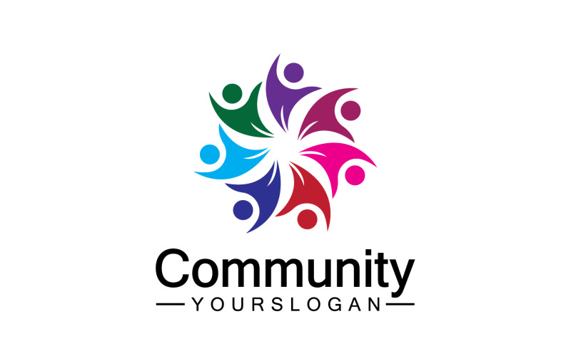 Team friends group people logo icon v29 Logo Template