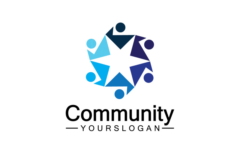 Team friends group people logo icon v32 Logo Template