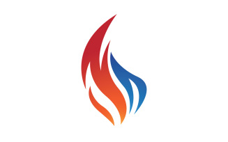 Burning fire flame hots logo icon v10
