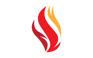Burning fire flame hots logo icon v12