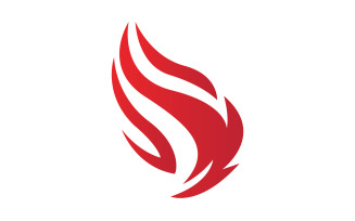 Burning fire flame hots logo icon v15