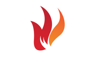 Burning fire flame hots logo icon v16