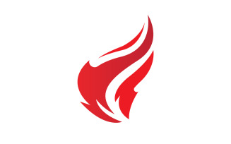 Burning fire flame hots logo icon v17