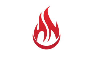 Burning fire flame hots logo icon v18