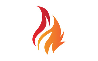 Burning fire flame hots logo icon v19