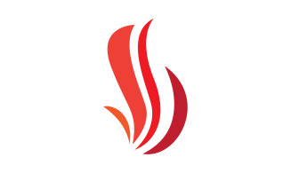 Burning fire flame hots logo icon v22