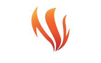 Burning fire flame hots logo icon v23