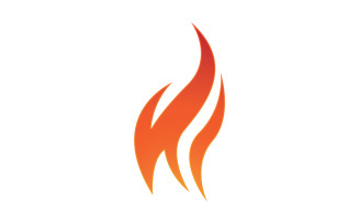 Burning fire flame hots logo icon v25