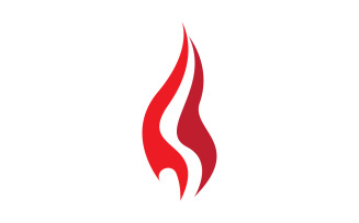 Burning fire flame hots logo icon v28