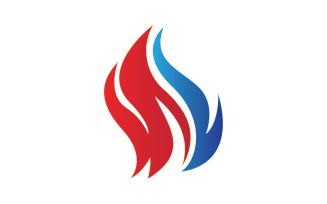 Burning fire flame hots logo icon v2