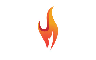 Burning fire flame hots logo icon v30
