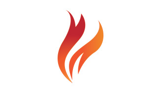 Burning fire flame hots logo icon v31