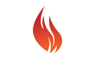 Burning fire flame hots logo icon v33