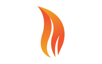Burning fire flame hots logo icon v34
