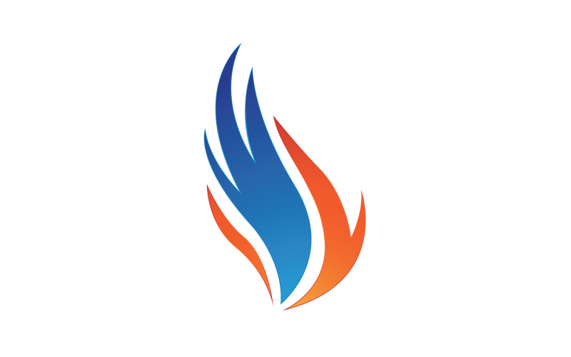 Burning fire flame hots logo icon v5 Logo Template