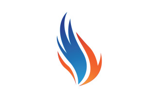 Burning fire flame hots logo icon v5