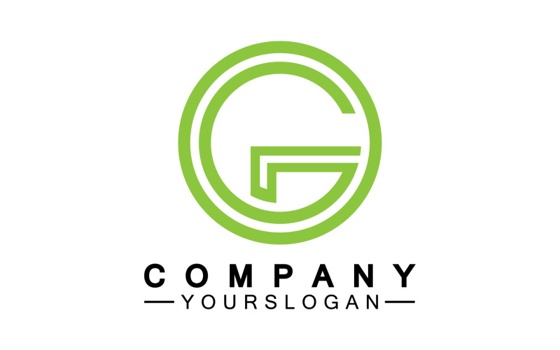 Initial letter G logo icon vector v12 Logo Template