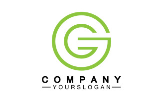 Initial letter G logo icon vector v16