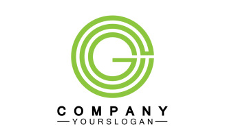 Initial letter G logo icon vector v19