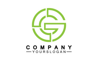 Initial letter G logo icon vector v23