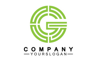 Initial letter G logo icon vector v34