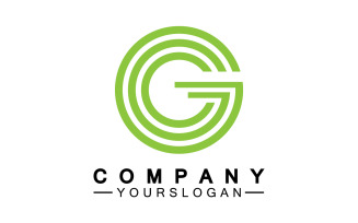Initial letter G logo icon vector v35