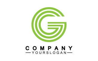 Initial letter G logo icon vector v36