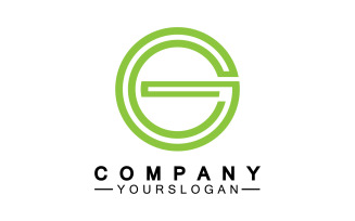 Initial letter G logo icon vector v3